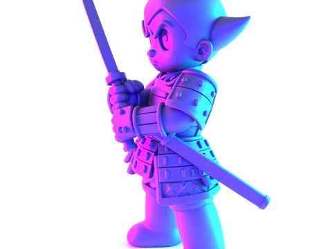 3D Printing Japanese Astroboy Samurai toy 3D Model