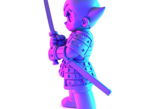 3D Printing Japanese Astroboy Samurai toy 3D Модель