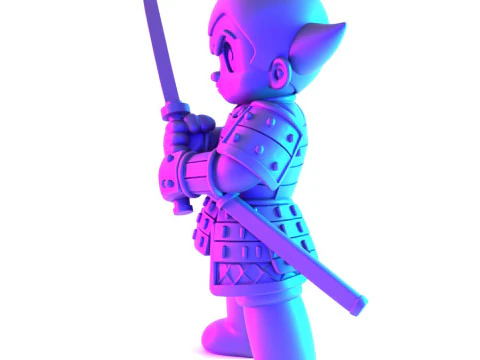 3D Printing Japanese Astroboy Samurai toy 3D Model