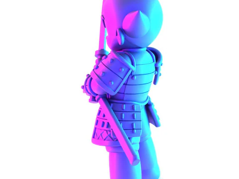 3D Printing Japanese Astroboy Samurai toy 3D Model