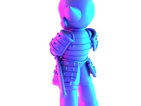3D Printing Japanese Astroboy Samurai toy 3D Model