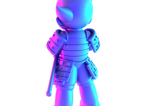 3D Printing Japanese Astroboy Samurai toy 3D Model