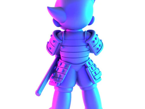 3D Printing Japanese Astroboy Samurai toy 3D Model