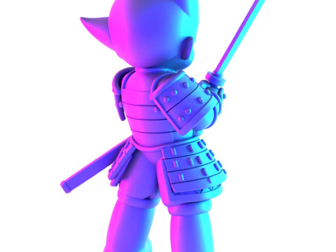 3D Printing Japanese Astroboy Samurai toy 3D Модель