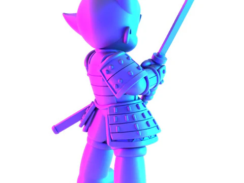 3D Printing Japanese Astroboy Samurai toy 3D Model