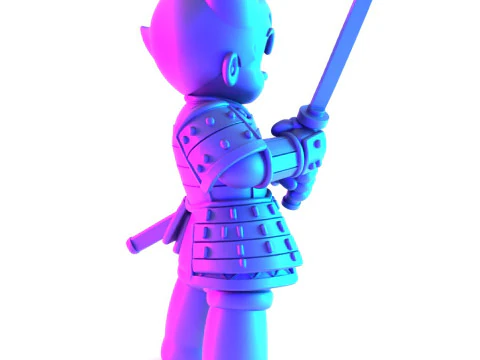 3D Printing Japanese Astroboy Samurai toy 3D Model