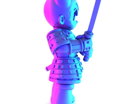 3D Printing Japanese Astroboy Samurai toy 3D Model