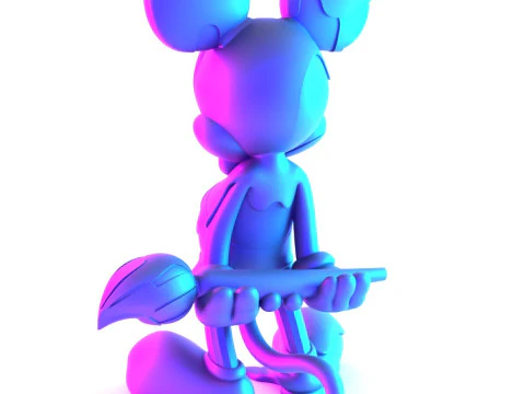 3D Printing Melt Drip Mickey Mouse toy 3D Model