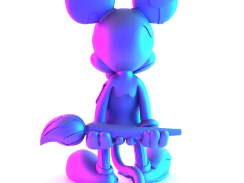 3D Printing Melt Drip Mickey Mouse toy 3D Model