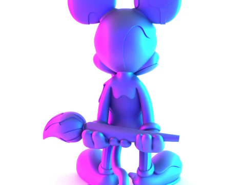 3D Printing Melt Drip Mickey Mouse toy 3D Model