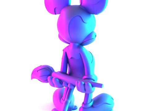 3D Printing Melt Drip Mickey Mouse toy 3D 모델