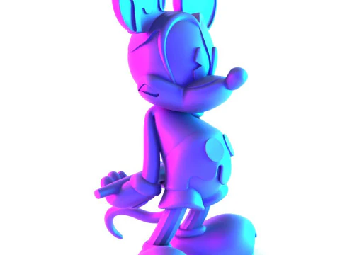 3D Printing Melt Drip Mickey Mouse toy 3D Model