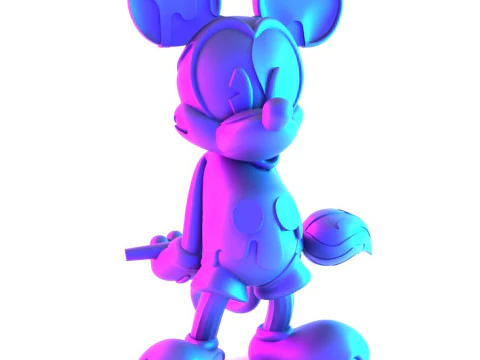 3D Printing Melt Drip Mickey Mouse toy 3D Model