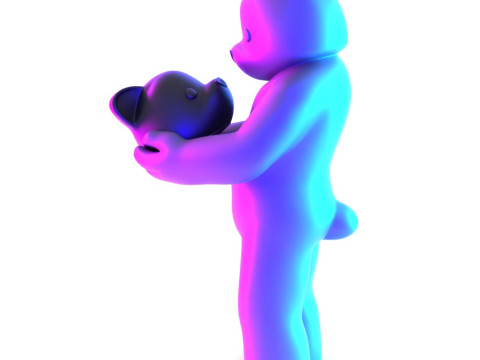 3D Printing Face to Face Bear Inner Self Luke Chueh toy 3D 모델