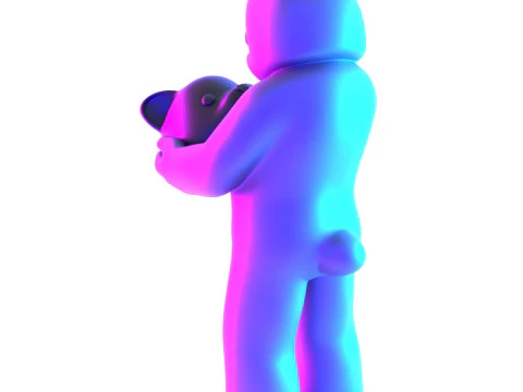 3D Printing Face to Face Bear Inner Self Luke Chueh toy 3D Model