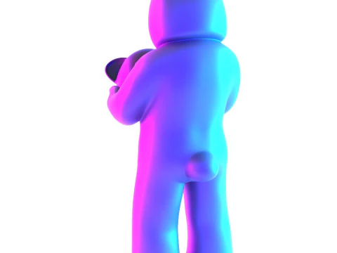 3D Printing Face to Face Bear Inner Self Luke Chueh toy 3D Model