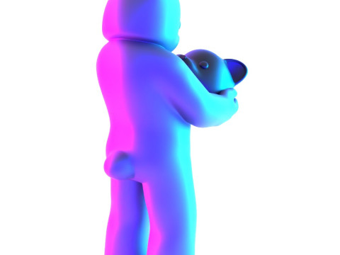 3D Printing Face to Face Bear Inner Self Luke Chueh toy 3D 모델