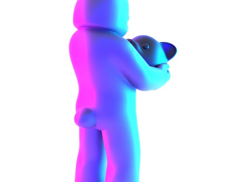 3D Printing Face to Face Bear Inner Self Luke Chueh toy 3D Model