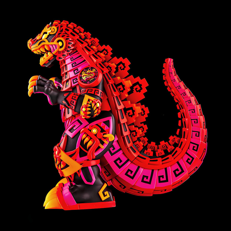 3D Printing Aztec Godzilla Mexican Maya toy 3D मॉडल .c4d .max .obj .3ds .fbx .stl .blend 