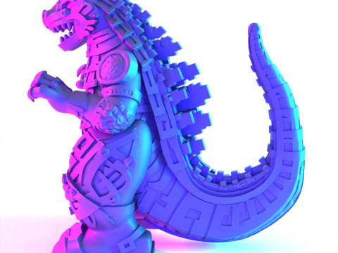 3D Printing Aztec Godzilla Mexican Maya toy 3D मॉडल