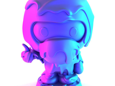 3D Printin Chocolate Bape Baby Milo Melt Drip toy Model 3D