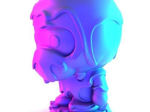 3D Printin Chocolate Bape Baby Milo Melt Drip toy Model 3D