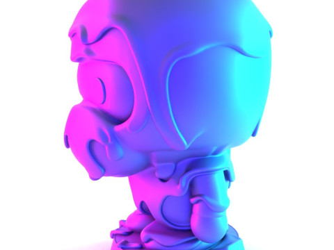 3D Printin Chocolate Bape Baby Milo Melt Drip toy Model 3D
