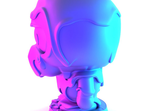3D Printin Chocolate Bape Baby Milo Melt Drip toy Model 3D