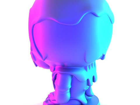 3D Printin Chocolate Bape Baby Milo Melt Drip toy Model 3D