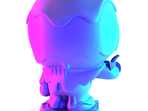 3D Printin Chocolate Bape Baby Milo Melt Drip toy Model 3D