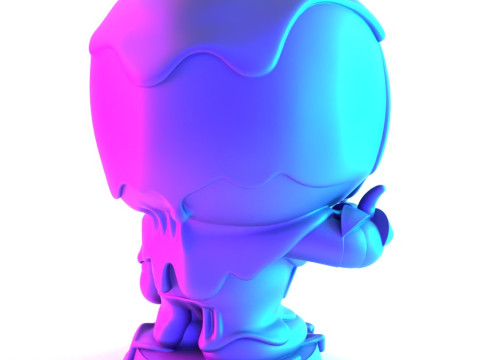 3D Printin Chocolate Bape Baby Milo Melt Drip toy Model 3D