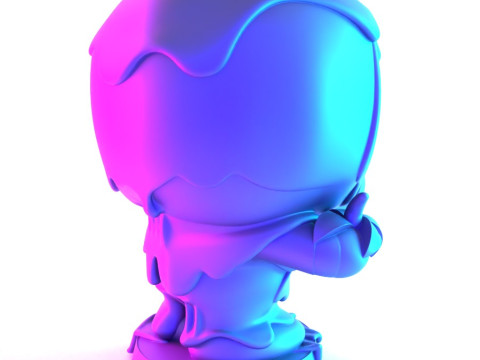 3D Printin Chocolate Bape Baby Milo Melt Drip toy Model 3D