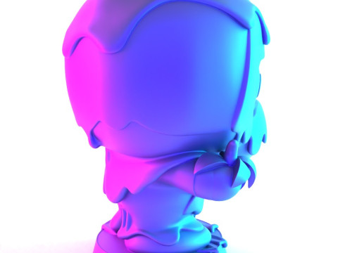 3D Printin Chocolate Bape Baby Milo Melt Drip toy Model 3D