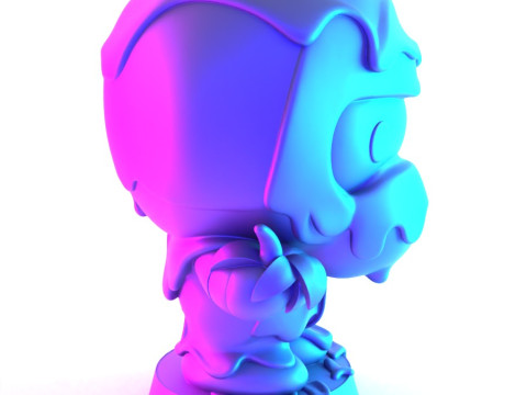 3D Printin Chocolate Bape Baby Milo Melt Drip toy Model 3D