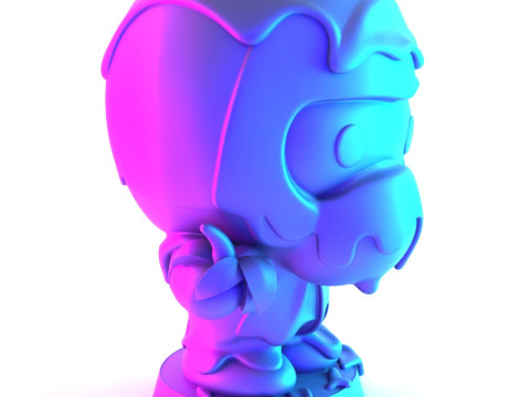 3D Printin Chocolate Bape Baby Milo Melt Drip toy Model 3D