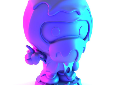 3D Printin Chocolate Bape Baby Milo Melt Drip toy Model 3D