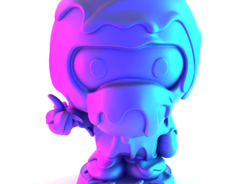3D Printin Chocolate Bape Baby Milo Melt Drip toy Model 3D