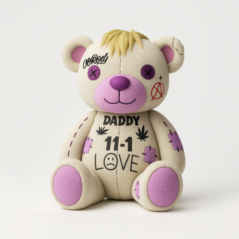 3D Printing Lil Peep Crybaby Bear Anarchy Punk Heartbreak toy Model 3D .c4d .max .obj .3ds .fbx .stl .blend 