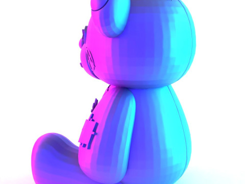 3D Printing Lil Peep Crybaby Bear Anarchy Punk Heartbreak toy Model 3D