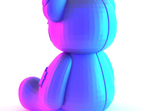 3D Printing Lil Peep Crybaby Bear Anarchy Punk Heartbreak toy Model 3D