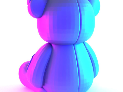3D Printing Lil Peep Crybaby Bear Anarchy Punk Heartbreak toy Model 3D