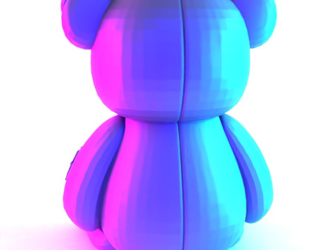 3D Printing Lil Peep Crybaby Bear Anarchy Punk Heartbreak toy Model 3D