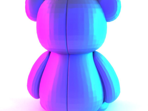 3D Printing Lil Peep Crybaby Bear Anarchy Punk Heartbreak toy Model 3D