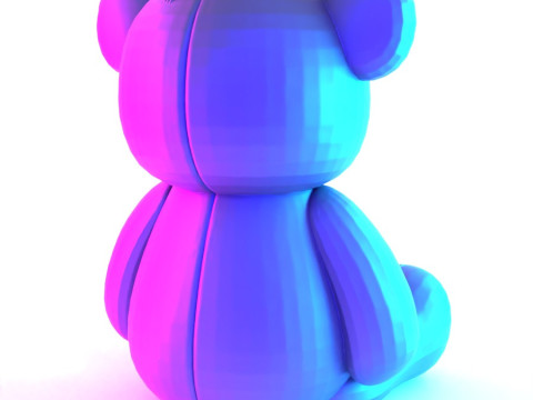 3D Printing Lil Peep Crybaby Bear Anarchy Punk Heartbreak toy Model 3D