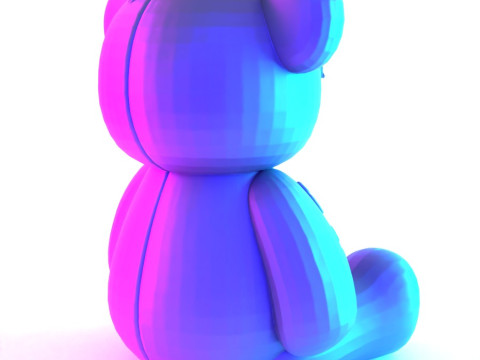 3D Printing Lil Peep Crybaby Bear Anarchy Punk Heartbreak toy Model 3D