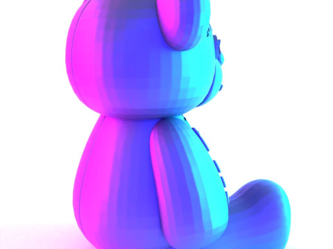 3D Printing Lil Peep Crybaby Bear Anarchy Punk Heartbreak toy Model 3D