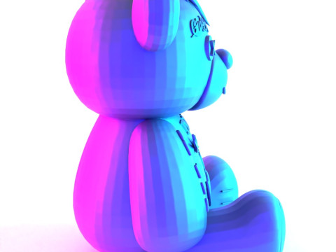3D Printing Lil Peep Crybaby Bear Anarchy Punk Heartbreak toy Model 3D