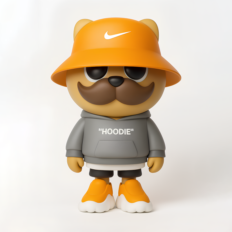 3D Printing Streetwear Bear Off White Style toy 3D 模型 .c4d .max .obj .3ds .fbx .stl .blend 