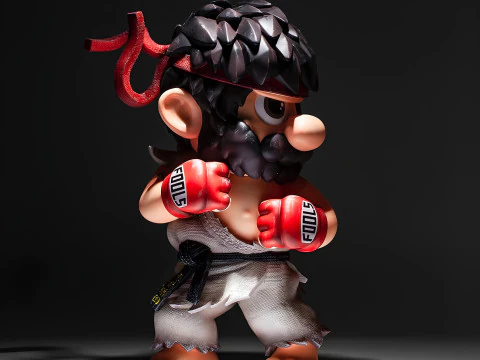 Stampa 3D Mario Bros Ryu Street Fighter giocattolo Modello 3D