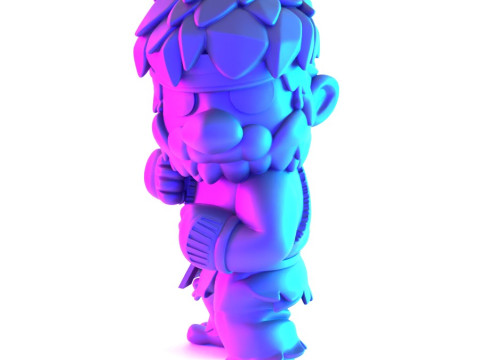 3D Printing Mario Bros Ryu Street Fighter toy Model 3D